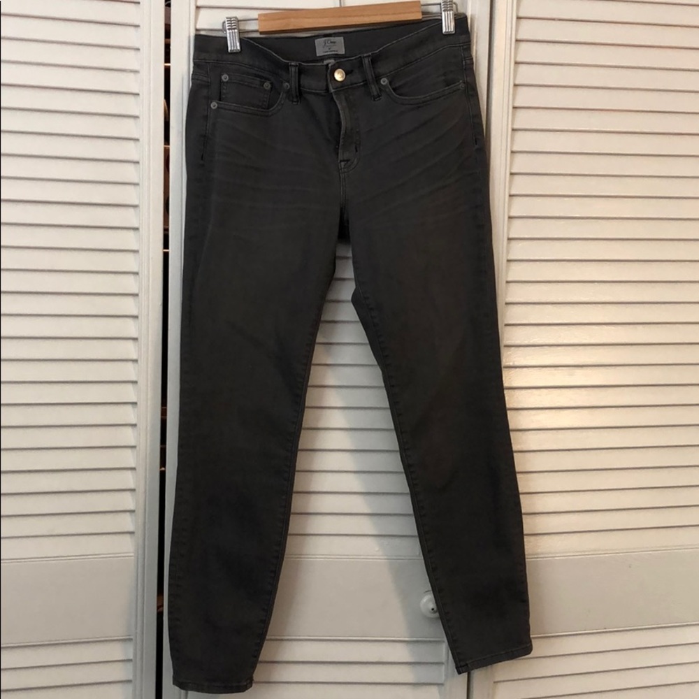J. Crew size 29 8” Toothpick grey skinny jeans